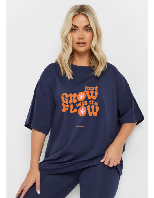 "Grow with the flow" Motivational T-Shirt | Positive Vibes Streetwear