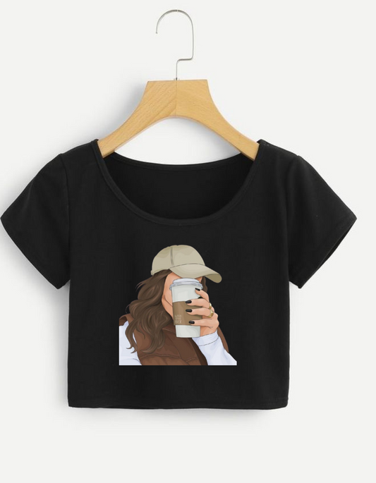 Coffee Vibes Crop Top – For the Caffeine Queens